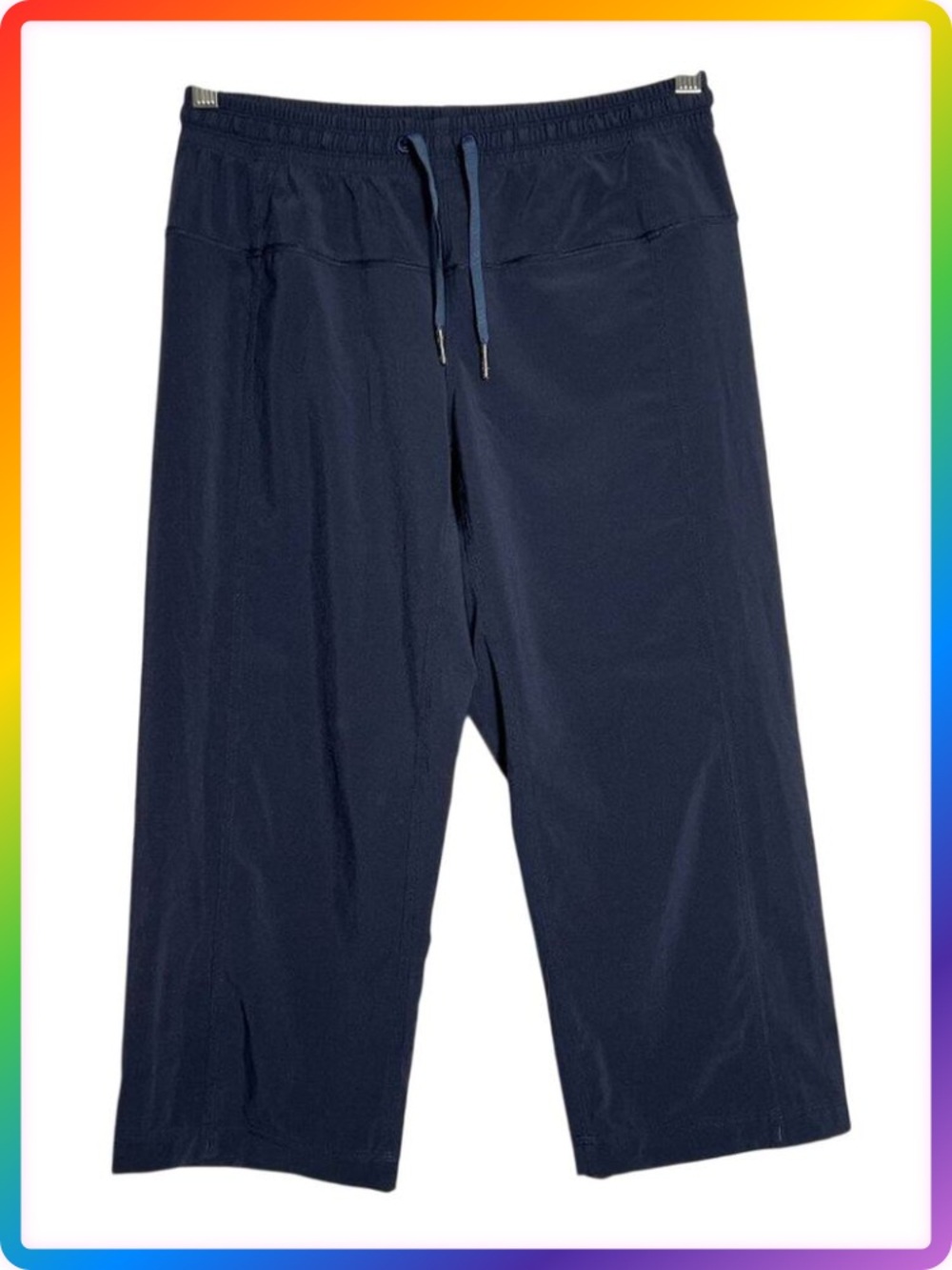 Lululemon Step Lively Crop Pants SIZE 4 Navy Blue Yoga Dance Stretch